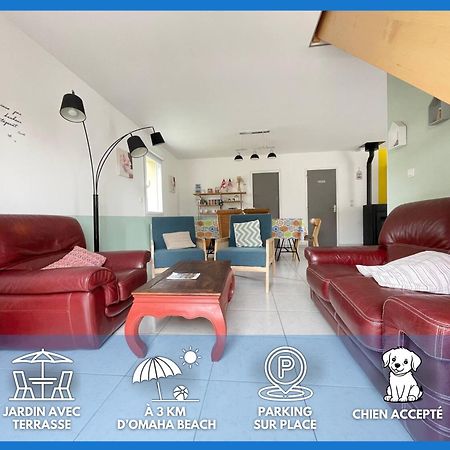 Sweet Omaha Belle Maison Recente Lumineuse Et Cosy Bien Equipee Jardin Clos 15 Mn A Pied Plage Omaha Beach Et Proche De Bayeux & Port En Bessin Saint-Laurent-sur-Mer Exterior photo