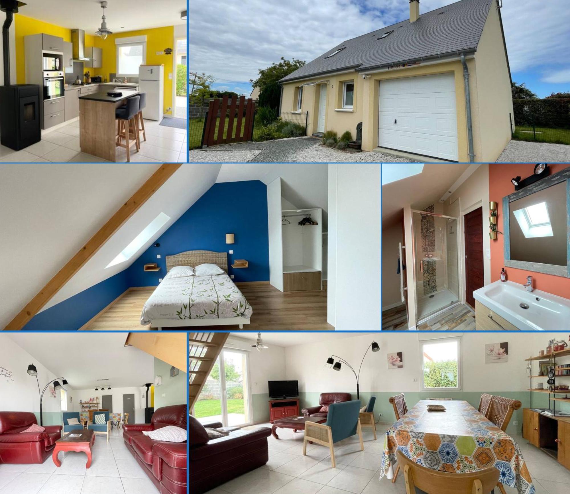 Sweet Omaha Belle Maison Recente Lumineuse Et Cosy Bien Equipee Jardin Clos 15 Mn A Pied Plage Omaha Beach Et Proche De Bayeux & Port En Bessin Saint-Laurent-sur-Mer Exterior photo